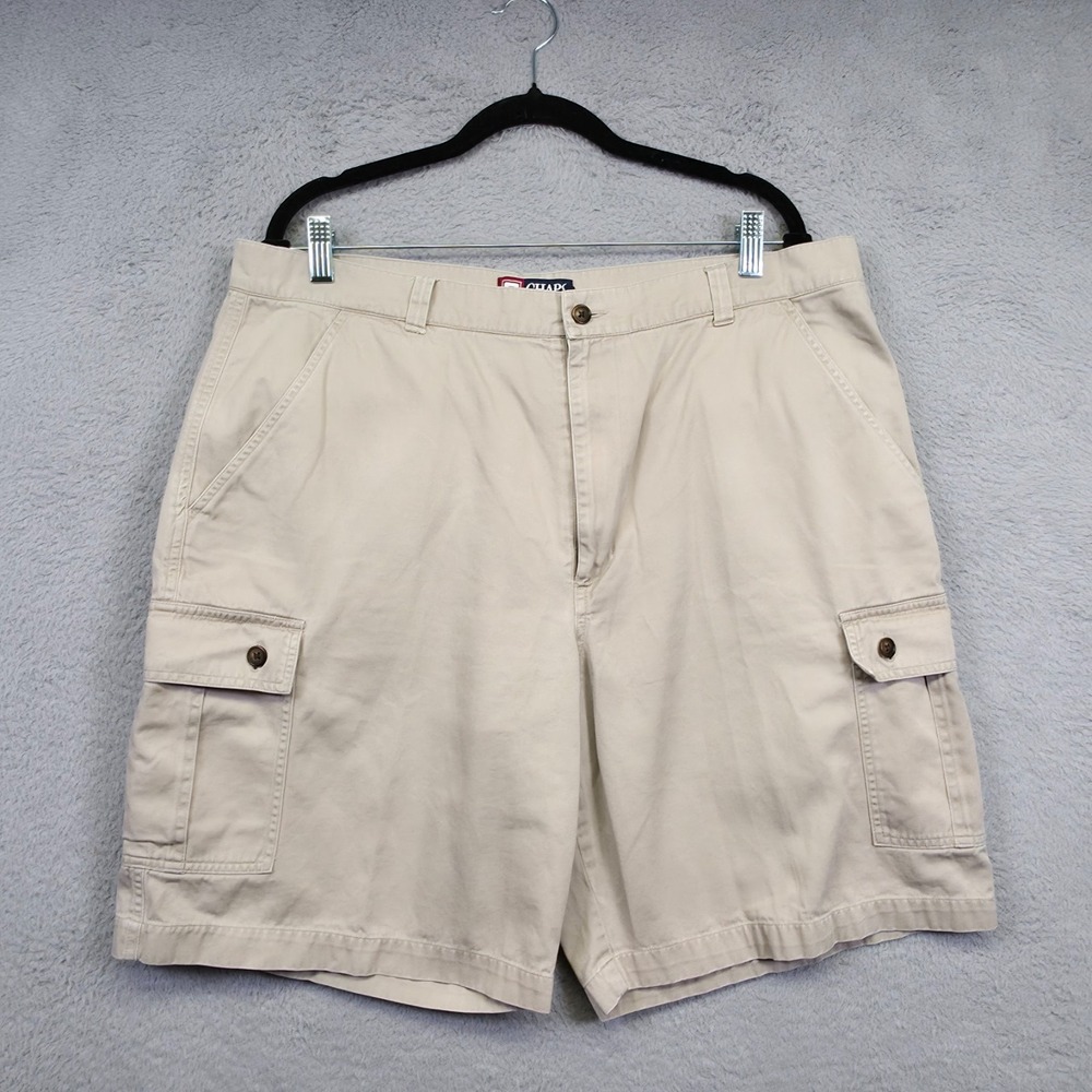 Chaps Ralph Lauren Cargo Shorts Mens 38 Tan‎ Relaxed Utility Outdoor Safari VTG